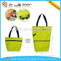 polyester fabric foldable grocery shopping bag with wheel